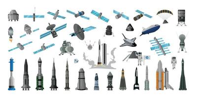 conjunto de naves espaciais vetor