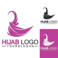 modelo de vetor de design de logotipo hijab