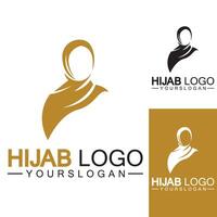 modelo de vetor de design de logotipo hijab