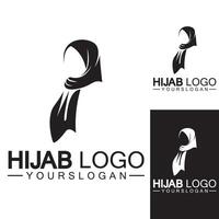 modelo de vetor de design de logotipo hijab