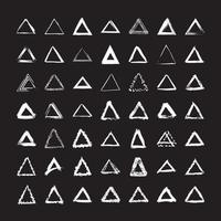 coleção de molduras triangulares texturizadas vetor