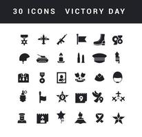 vetor ícones simples do dia da vitória