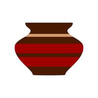 ânfora vetor plano tradicional vaso de tigela museu clássico. mito de ícone de barro antigo