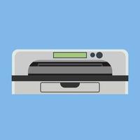 design de dispositivo de ícone de vetor de máquina de escritório de impressora. gráfico digital tinta trabalho negócios pictograma simples plano eletrônico