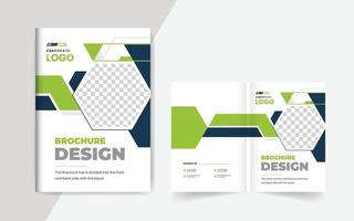 modelo de capa de folheto de negócios corporativos. layout de tema de design de capa corporativa abstrato colorido criativo e moderno tema de páginas vetor