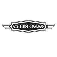 design de logotipo de garagem clássico vetor