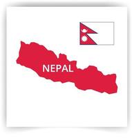 bandeira do nepal para o dia da independência e mapa vetorial altamente detalhado nepal vetor