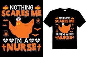 vetor de design de camiseta de enfermeira de halloween
