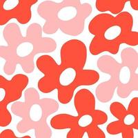 arte minimalista de flower power vermelho trêmulo vetor