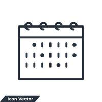 ilustração em vetor logotipo ícone calendário. modelo de símbolo de calendário para coleção de design gráfico e web