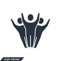 ilustração em vetor equipe ícone logotipo. modelo de símbolo de pessoas para coleção de design gráfico e web