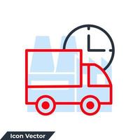 ilustração em vetor logotipo ícone transporte rápido. modelo de símbolo de caminhão de entrega para coleção de design gráfico e web