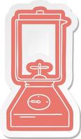 adesivo de desenho animado de um liquidificador de alimentos vetor