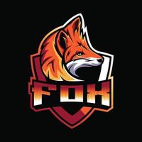 fox mascot est logo bom uso para distintivo de emblema de identidade de símbolo e muito mais vetor