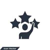 motivar a ilustração em vetor ícone logotipo. modelo de símbolo de motivação para coleção de design gráfico e web