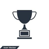 troféu Copa ícone logotipo ilustração vetorial. modelo de símbolo de taça do campeão vencedor para coleção de design gráfico e web vetor