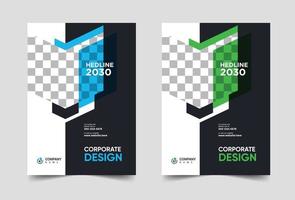 design de folheto de folheto de relatório anual capa de apresentação de folheto de vetor modelos de revista de negócios