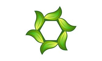 ícone de folha simples e moderno em forma hexagonal. bom para qualquer coisa relacionada à natureza, vegetação, plantação, agricultura, cultivo, viveiro. vetor