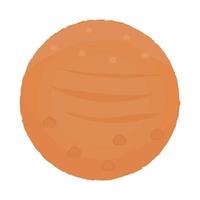 planeta laranja, ilustração monocromática vetor