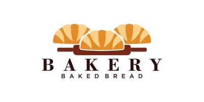 modelo de logotipo de padaria com conceito criativo vetor