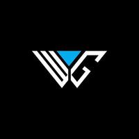 design criativo do logotipo da carta wg com gráfico vetorial, logotipo simples e moderno wg. vetor