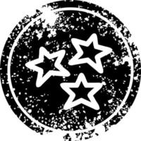 ícone angustiado de formas de estrela vetor