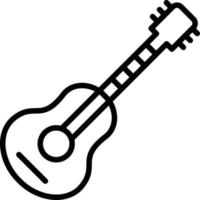 ícone de linha de guitarra vetor