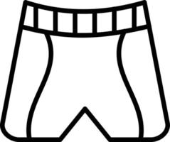 ícone de linha de shorts de natação vetor