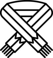 ícone de linha de lenço vetor