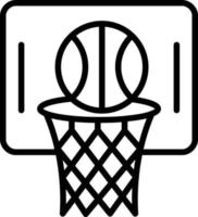 ícone de linha de linha de basquete vetor