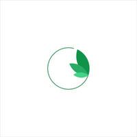 folha verde abstrata e design de vetor de ícone de logotipo de folhas. design de paisagem, jardim, planta, natureza, saúde e ecologia vector logo ilustração.