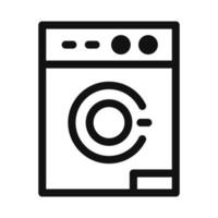 cor preta do ícone do vetor da máquina de lavar