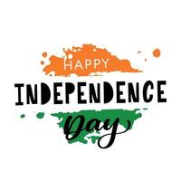 fundo de cor de bandeira nacional indiana criativa com roda ashoka, cartaz elegante, banner ou design de folheto para 15 de agosto, feliz celebração do dia da independência. vetor