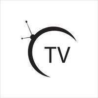 design de vetor de logotipo de ícone de televisão
