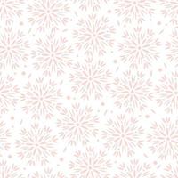 padrão de vetor abstrato de flocos de neve rosa claro
