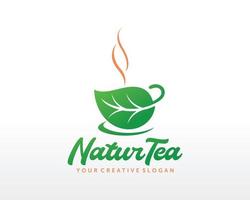 vetor de design de logotipo de chá