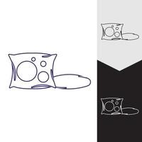 modelo de ícone de vetor de logotipo de travesseiro