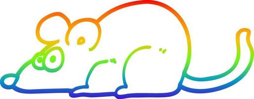 Rato de desenho de desenho de linha de gradiente de arco-íris vetor