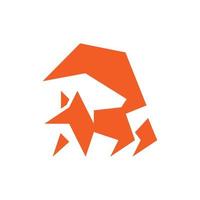 logotipo moderno geométrico animal raposa vetor