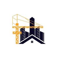 logotipo de construção da cidade de construção de casa vetor