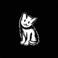 logotipo de ilustração fofa de gatinho vetor