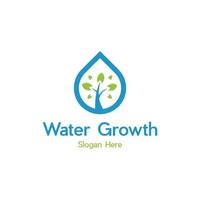 solte o logotipo da natureza da ecologia da água da árvore vetor