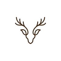 vetor de design de logotipo criativo de cabeça de veado
