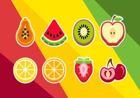Frutas em fatias Ilustrações Vector