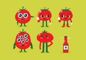 Vector Cute Monsters de tomate
