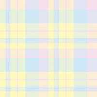 padrão sem costura em grandes cores pastel de amarelo, rosa e azul para xadrez, tecido, têxtil, roupas, toalha de mesa e outras coisas. imagem vetorial. vetor