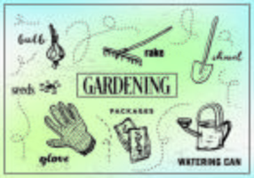 Ilustrações de vetores de jardinagem grátis