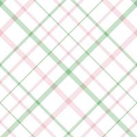 padrão sem costura nas cores rosa claro, verde e branco para xadrez, tecido, têxtil, roupas, toalha de mesa e outras coisas. imagem vetorial. 2 vetor