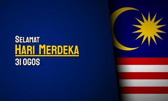 projeto de plano de fundo do dia da independência da malásia. vetor