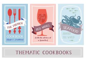 Vetor Vário Thematic Cookbooks Vector Background